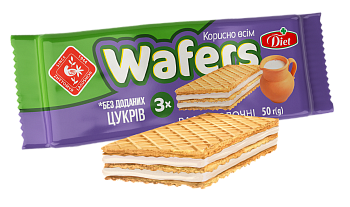 Wafers with filling Wafers Diet milk 50 g